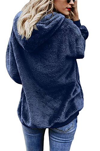 Tuopuda Sudadera con Capucha para Mujer Sudadera Caliente y Esponjoso Tops Abrigo Mujer Otoño-Invierno Talla Grande Hoodie Sudadera Mujer Cremallera De Manga Larga Moda Sudadera Tops Calle