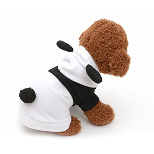 UEETEK Ropa de perro mascota perro panda ropa cachorro sudadera con capucha abrigo perro gato ropa exterior disfraz