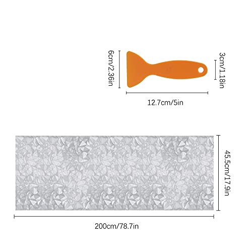 UINOEU 3D Vinilos para Ventanas con Adhesión Estática Vinilo para Cristales Translucido Vinilo Adhesivo Decorativos Cristales Ventana para Baño Cocina Oficina Control De Calor y Anti UV 45.5 * 200cm