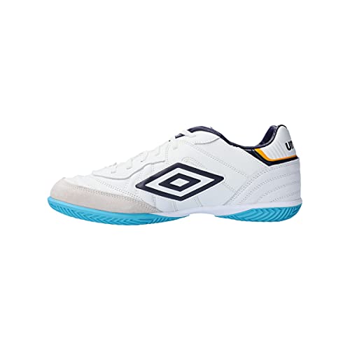 Umbro Speciali Eternal Team NT IC, Bota de fútbol, White-Evening Blue-Scuba Blue-Zinnia, Talla 8.5 US (42 EU)