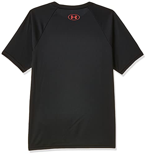 Under Armour Boys' Tech Big Logo Short-Sleeve T-Shirt , Black (002)/Beta , Youth Small