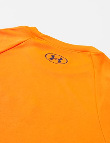 Under Armour Boys' Tech Big Logo Short Sleeve T-Shirt , Blaze Orange (826)/Beta , Youth Small