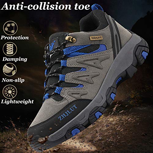 Unitysow Zapatillas de Senderismo Hombres Al Aire Libre Zapatillas de Trekking Impermeables Zapatillas de Montaña Botas de Senderismo Antideslizantes Camping Escalada Sneakers,Púrpura-2,EU38