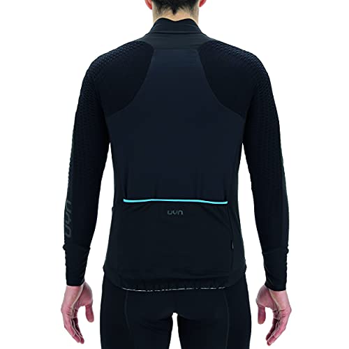 UYN Man Biking CORESHELL AEROFIT Jacket, Hombre, Negro/Negro/Turquoise, Medium