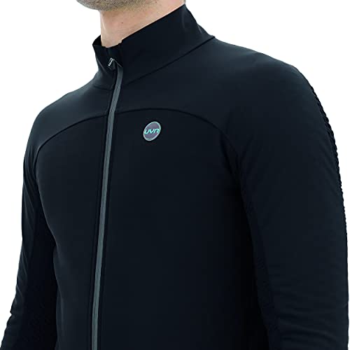 UYN Man Biking CORESHELL AEROFIT Jacket, Hombre, Negro/Negro/Turquoise, Medium