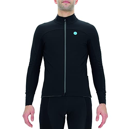 UYN Man Biking CORESHELL AEROFIT Jacket, Hombre, Negro/Negro/Turquoise, Medium