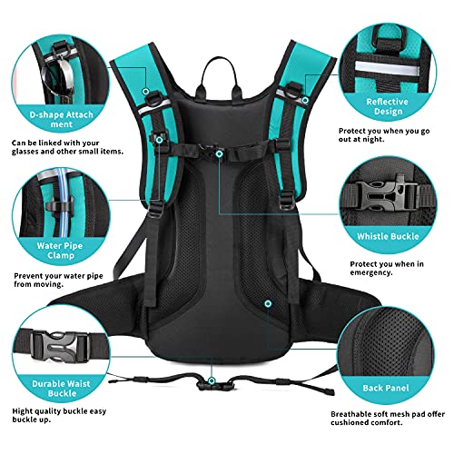 Veektac Mochila Ciclismo, 20L Mochila Bicicleta Impermeable Ligera para Caminar, Viaje, Senderismo, Montaña (Verde)