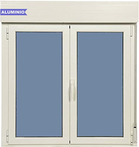 Ventanastock Aluminio 1200x1355 Practicable Oscilobatiente con Persiana de PVC 2 hojas