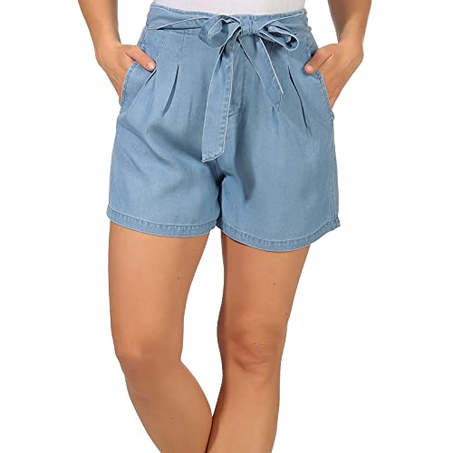 Vero Moda VMMIA HR Loose Summer Shorts GA Pantalones, Azul (Light Blue Denim Light Blue Denim), 42 (Tamaño del Fabricante: XL) para Mujer