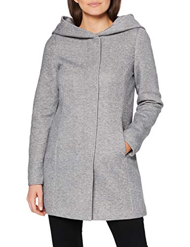 Vero Moda Vmverodona LS Jacket Noos Abrigo, Gris (Light Grey Melange Light Grey Melange), 36 (Talla del Fabricante: X-Small) para Mujer