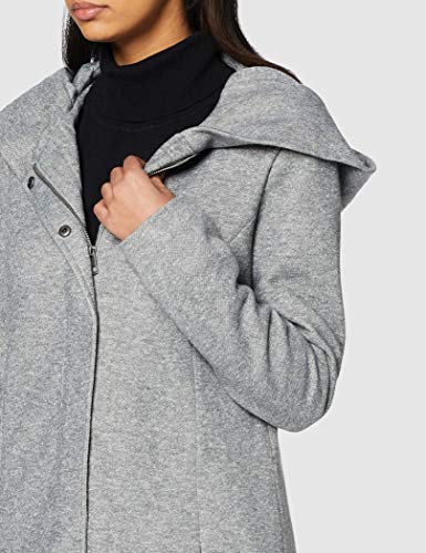 Vero Moda Vmverodona LS Jacket Noos Abrigo, Gris (Light Grey Melange Light Grey Melange), 36 (Talla del Fabricante: X-Small) para Mujer