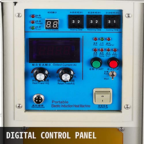 VEVOR Horno de Fusión de Alta Frecuencia de 15kW, Calentador de Inducción, 2.200 ℃, Horno de Calentamiento 230 V, Horno de Calentamiento por Inducción para Soldadura Fuerte Hardware Electrodomésticos