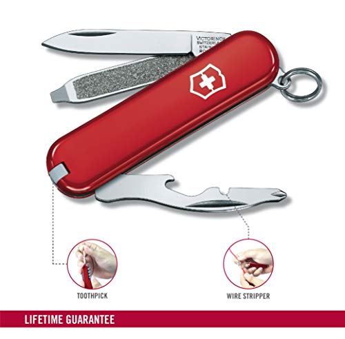 Victorinox Rally Klein Navaja con 9 funciones incluyendo destornillador y abrebotellas, color rojo