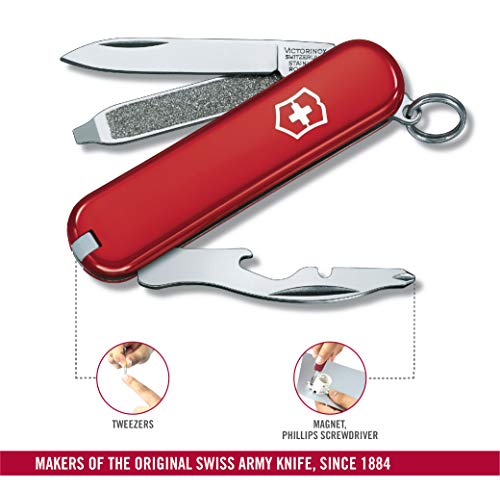 Victorinox Rally Klein Navaja con 9 funciones incluyendo destornillador y abrebotellas, color rojo