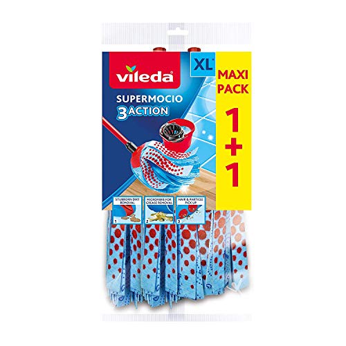 Vileda 122615 SuperMocio Action - Pack de recambio para la fregona Vileda SuperMocio