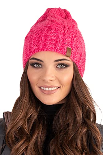 Vivisence Gorra Invernal para Mujeres 7032, Rosa,Talla Única