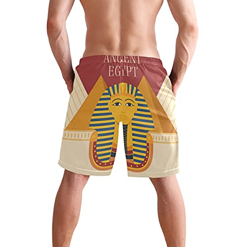 Vnurnrn Arte Antiguo Egipto Esfinges Bañador para Hombre Pantalones Cortos Bañadores Shorts para Hombres Natacion Piscina Surf Playa