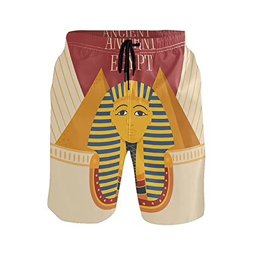 Vnurnrn Arte Antiguo Egipto Esfinges Bañador para Hombre Pantalones Cortos Bañadores Shorts para Hombres Natacion Piscina Surf Playa