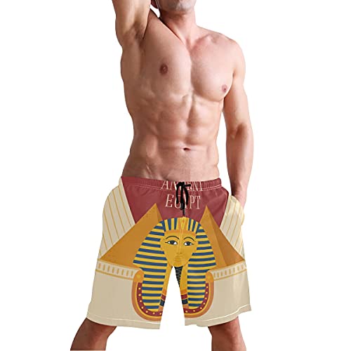 Vnurnrn Arte Antiguo Egipto Esfinges Bañador para Hombre Pantalones Cortos Bañadores Shorts para Hombres Natacion Piscina Surf Playa