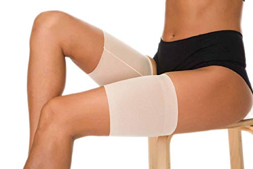 Voqeen Bandas de Elásticas elástico Anti-Chafing Bandas para Hombre y Mujer Muslo Previene las Rozaduras Bandas Antirozaduras Muslos (Skin,E:75-80CM)