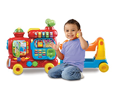 VTech Maxi tren ABC de paseo, Andador, carrito y correpasillos para aprender a caminar-Juguete bebés +1 año-Versión ESP (3480-547822), color