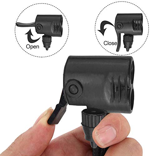 WANTOUTH 2 pcs Boquilla Bomba Bicicleta Conector de Valvula Inflado para Bicicleta de Doble Cabeza Boquilla de Inflado de Plastico con Extensión de Válvula de Neumático de 16.5cm para Bicicleta Moto