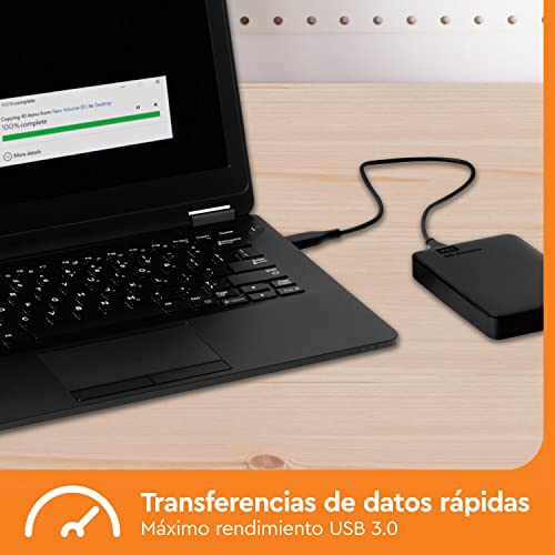 WD Elements - Disco duro externo portátil de 1,5 TB con USB 3.0, color negro