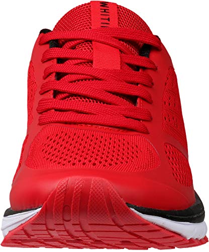 WHITIN Zapatillas de Deporte Hombre Zapatos para Correr Calzado Deportivo Zapatillas de Running Sneaker Transpirable Gimnasio Bambas Ligero Casual Rojo 43