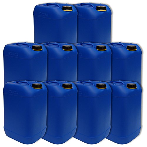 Wilai GmbH Lote de10 bidones de Polietileno/Jerrycan 25 L Azul HDPE DIN61 Calidad alimentaria (10x22248)