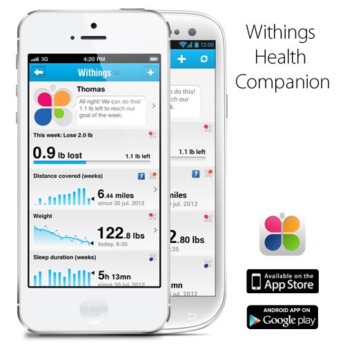 Withings WiFi Body Scale - Báscula digital (wifi, aplicación para iPhone, conexión a Facebook), color negro