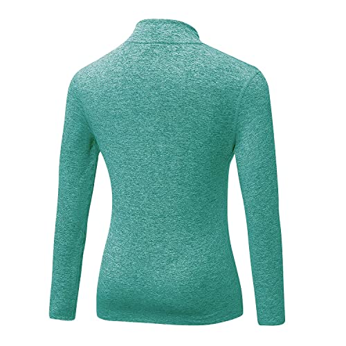 WOWENY 1/2 Zip Sudaderayoga Forro Polar Mujer con Cremallera Camiseta de Manga Larga de Half Zip Deporte Chaqueta Casual Corriendo Pull-Over Tops