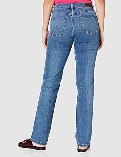 Wrangler High Rise Straight Jeans, Rocky, 34W / 32L para Mujer