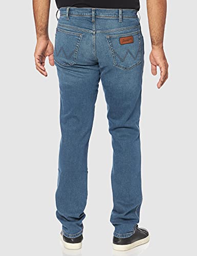 Wrangler Texas Slim Jeans, Jeans, Hombre, Azul (En Clover), 34W x 30L