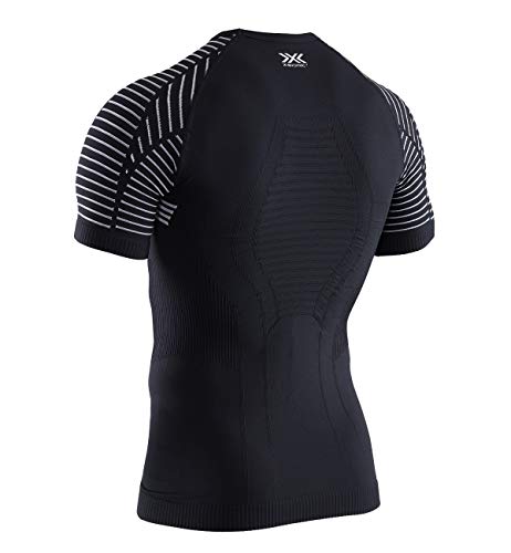 X-Bionic M/C Invent Round Neck Camiseta, Hombre, Negro, L