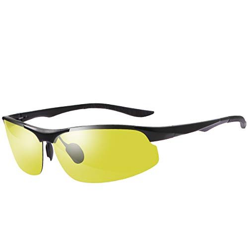 YIMI Gafas de Sol Hombre Deportivas Polarizadas Fotocromaticas Para Hombre y Mujer Conducción Ciclismo Moto Pesca Esqui Golf Running Deporte Al Aire Libre Rectangulares Protección 100% UVA UVB