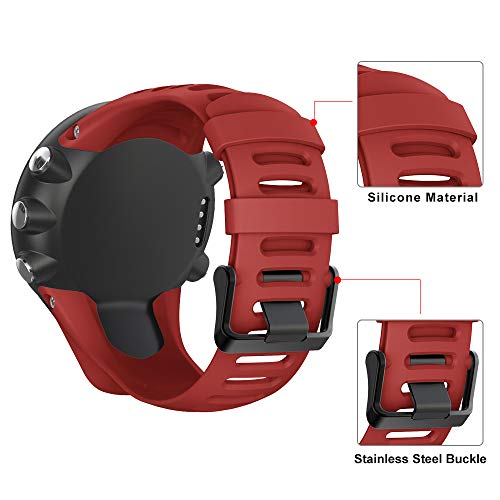 YPSNH Compatible para Correa Suunto Ambit 3 Correa de Transpirable de Repuesto de Goma Suave Pulseras para Suunto Ambit 1/2/2S/2R/3 Sport/3 Run/3 Peak/Suunto 5