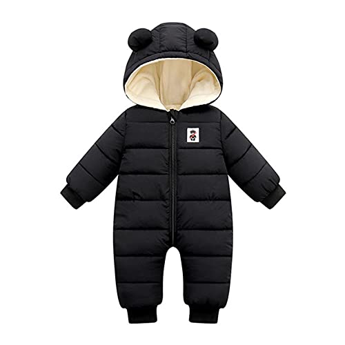 YWLINK Bebé Invierno Mamelucos Con Capucha, NiñAs NiñOs Ropa Traje De Nieve Manga Larga Fleece Monos Outfits Peleles Calentar Abrigo Mono de Plumón Regalos 0-24 Meses