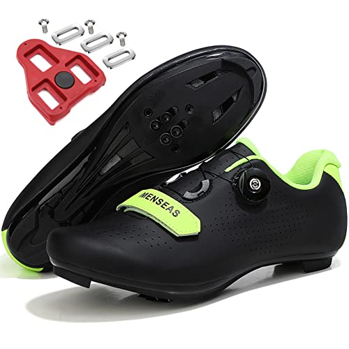 Zapatillas de Bicicleta de Montaña Antideslizantes para Hombre Mujer Zapatillas de Ciclismo MTB Transpirables Exterior Carretera (Negro,46 EU)