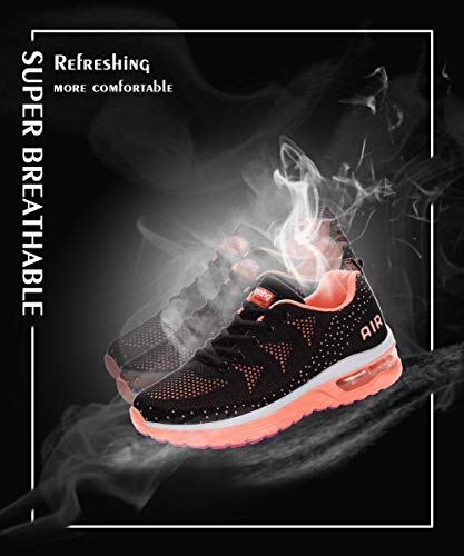 Zapatillas de Deporte Hombre Mujer Running Bambas Ligero Zapatos para Correr Respirable Calzado Deportivo Andar Crossfit Sneakers Gimnasio Moda Casuales Fitness Outdoor Blackpink01 37