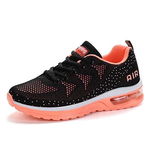 Zapatillas de Deporte Hombre Mujer Running Bambas Ligero Zapatos para Correr Respirable Calzado Deportivo Andar Crossfit Sneakers Gimnasio Moda Casuales Fitness Outdoor Blackpink01 37