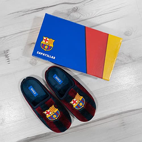 Zapatillas FC Barcelona Clásicas Zapatillas de Estar por casa Hombre Invierno Otoño - 42 EU