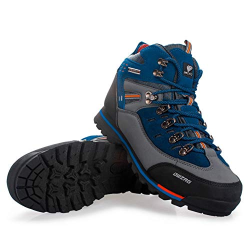 Zapatos de Senderismo para Hombre Zapatillas de Deporte Impermeables Antideslizantes con Cordones de caña Alta Escalada al Aire Libre Trekking Botines de Invierno