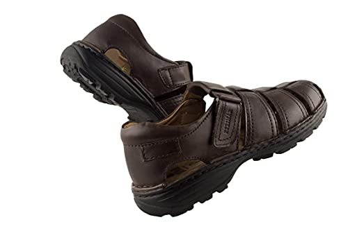 Zerimar Sandalias Hombre | Sandalias Trekking Hombre | Sandalias Hombre Senderismo | Sandalias Hombre Cuero | Sandalias Hombre Verano | Color Marron Talla 43