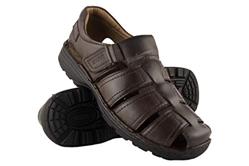 Zerimar Sandalias Hombre | Sandalias Trekking Hombre | Sandalias Hombre Senderismo | Sandalias Hombre Cuero | Sandalias Hombre Verano | Color Marron Talla 43