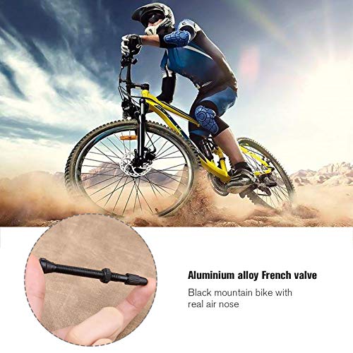 1 par de neumáticos tubeless para bicicleta de montaña, 40 mm, eje de aleación de aluminio, nudos, para bicicleta de montaña