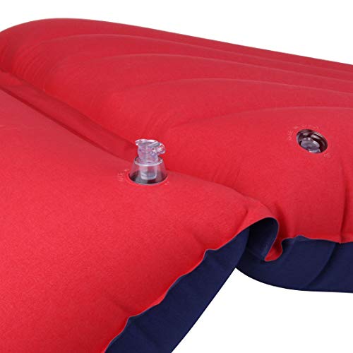 10T Outdoor Equipment Baumwoll Luftmatratze Hinchable Ruby Tube para 1 Persona, colchón de algodón, 190 x 70 cm, Estilo Retro, Unisex Adulto, Rojo Azul Vt