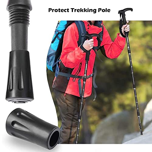 16 Piezas Topes Puntas De Goma para Bastones De Trekking Almohadillas para Bastones De Senderismo Protector De Punta para Bastones Trekking Bastones De Senderismo De Goma Puntas De Goma para Bastones