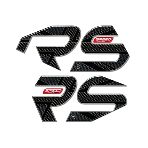 2 protecciones de gel 3D del lado del tanque de la motocicleta compatibles con Triumph Speed ​​Triple 1200 RS Carbon-Red