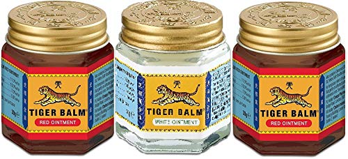 2 X Tiger Balm Red 21g + 1 X Tiger Balm White 21g (Paquete de 3)