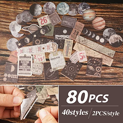 200hojas Pegatinas Scrapbooking Vintage + Papel Scrapbooking Plantas Sticker Bullet Journal para Material de Scrapbooking Manualidades Álbumes de Recortes Decoración